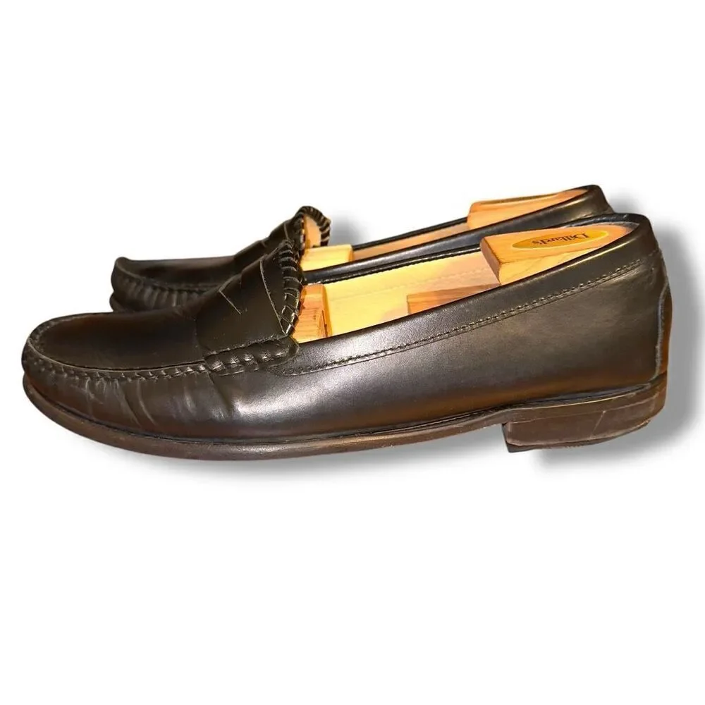 Black Jack Rogers Leather Penny Loafers Size 11